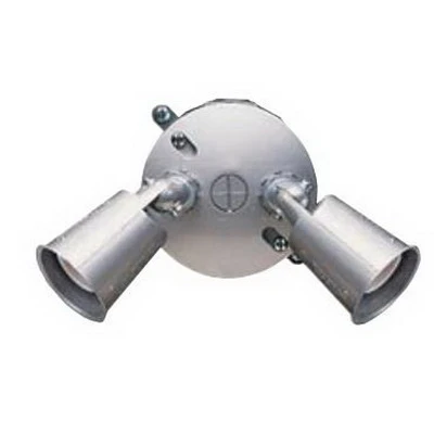 /bwf Lampholder Dual With Round Cover Lhc-2v - Gray Metal