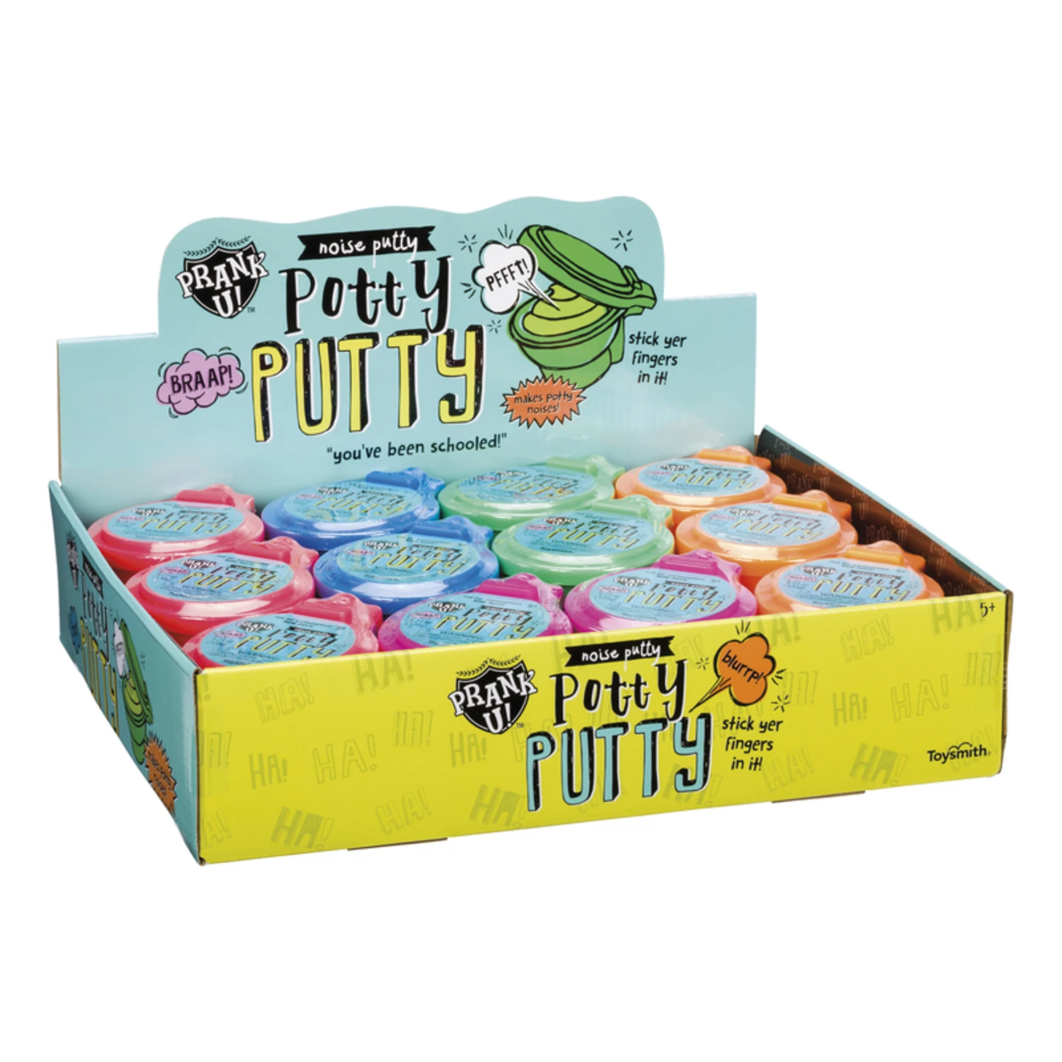 Potty Noise Putty Assorted Colors 12 Pieces In Potty-shaped Container