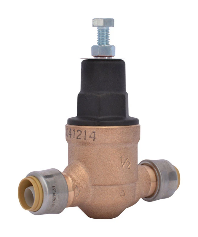 1/2 In. Push To Connect Bronze Pressure Regulator Valve Model 23807-0045