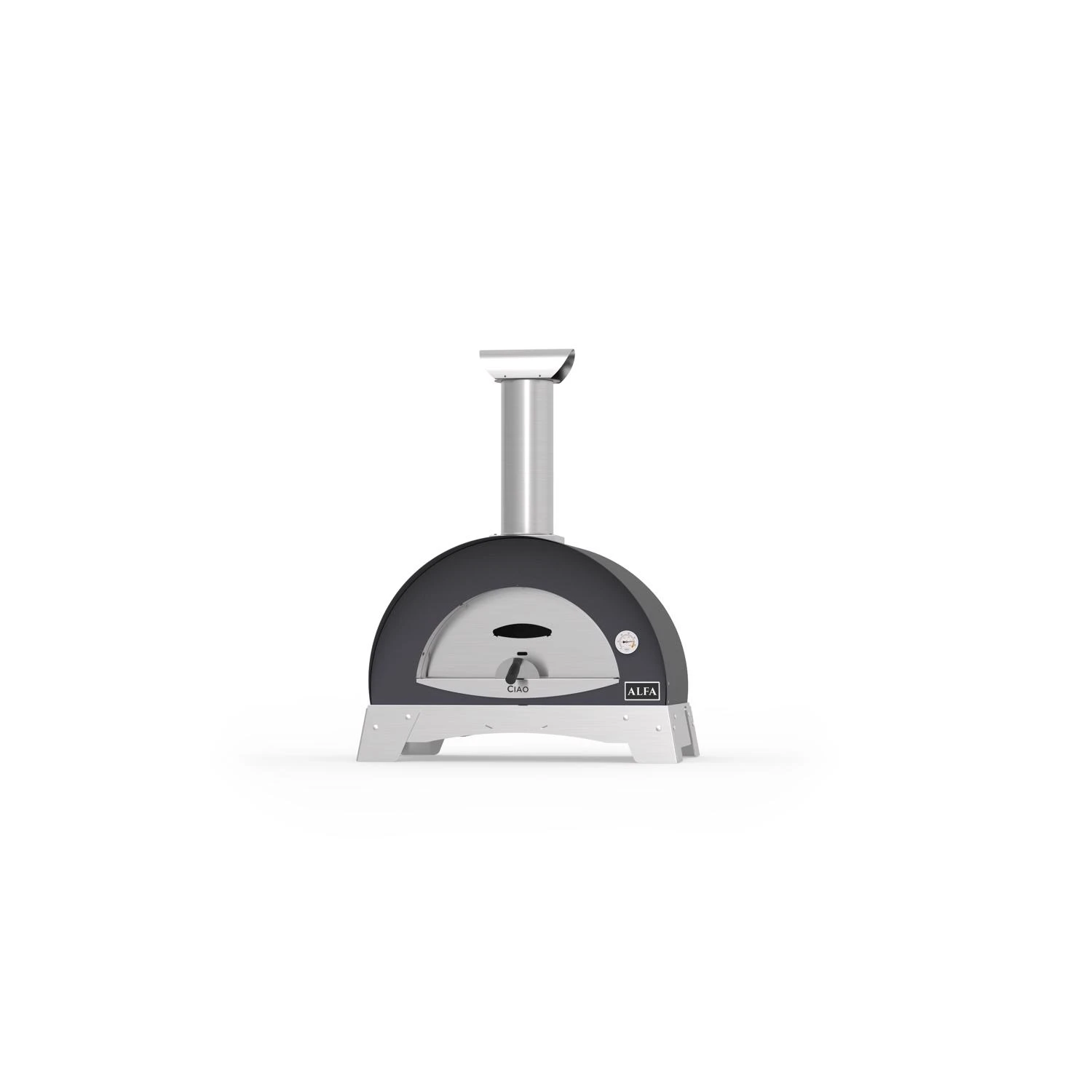 36 In. Wood Ciao Outdoor Pizza Oven With Stainless Steel Dome And Ergonomic Handle