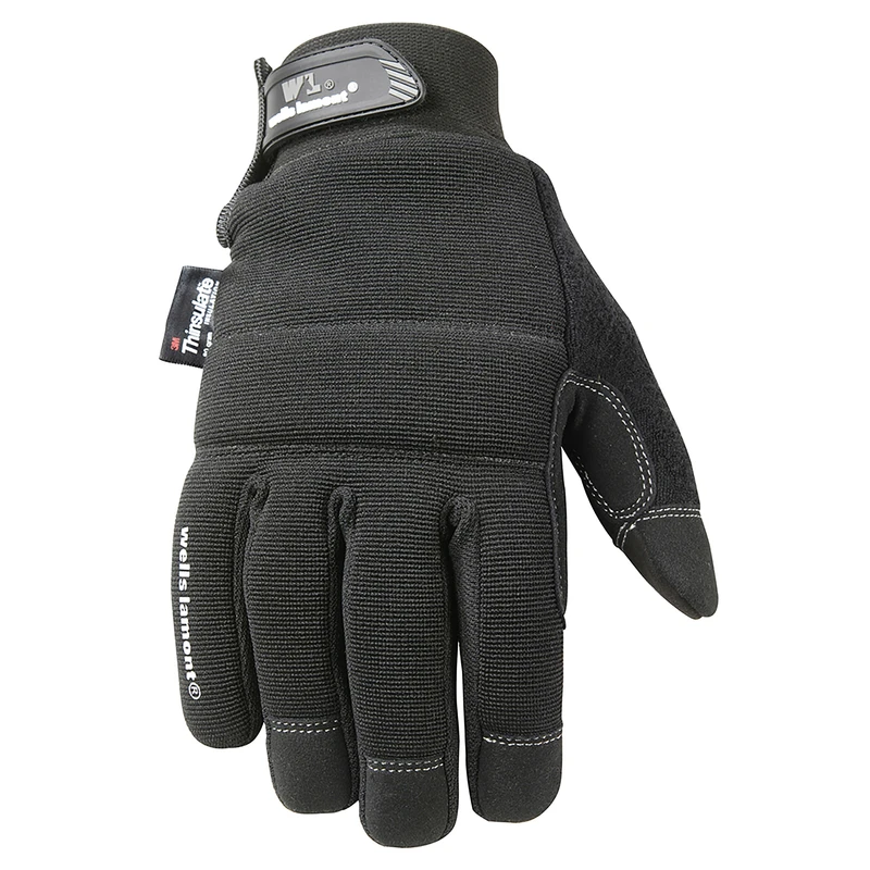 Wells Lamont Men's Synthetic Leather Hi-Dexterity Work Gloves Black XL 1 pk