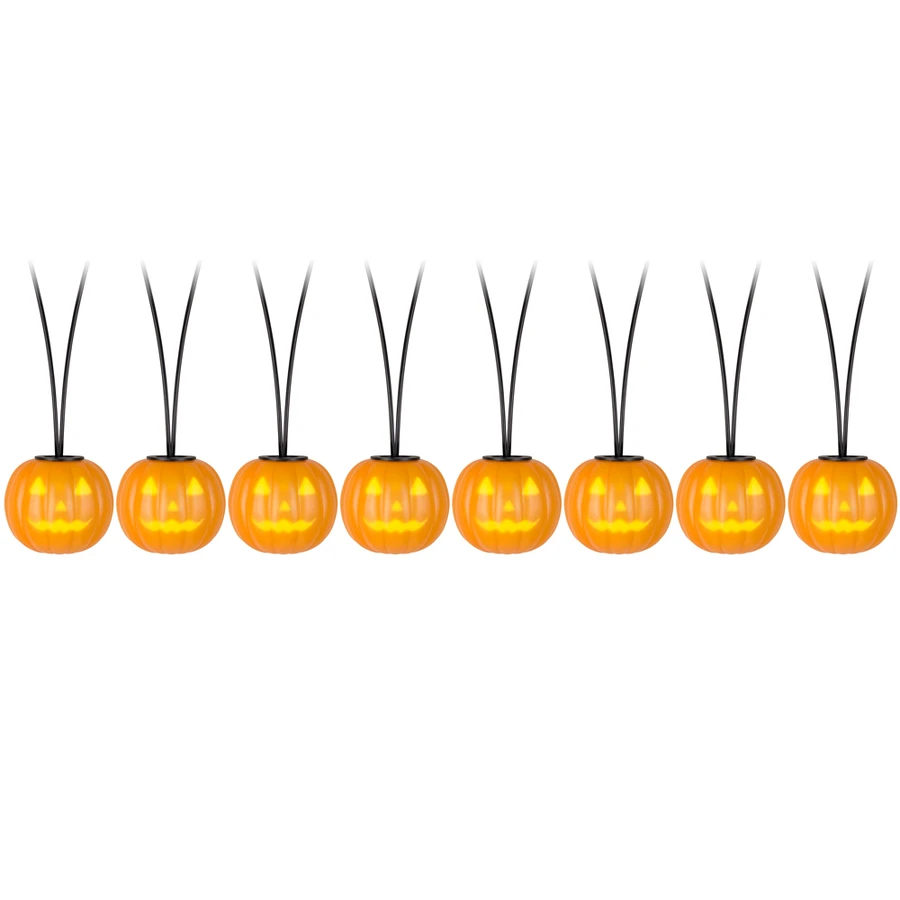 Spooky Mood's 8 Count Led Musical Jack-o-lantern String Lights