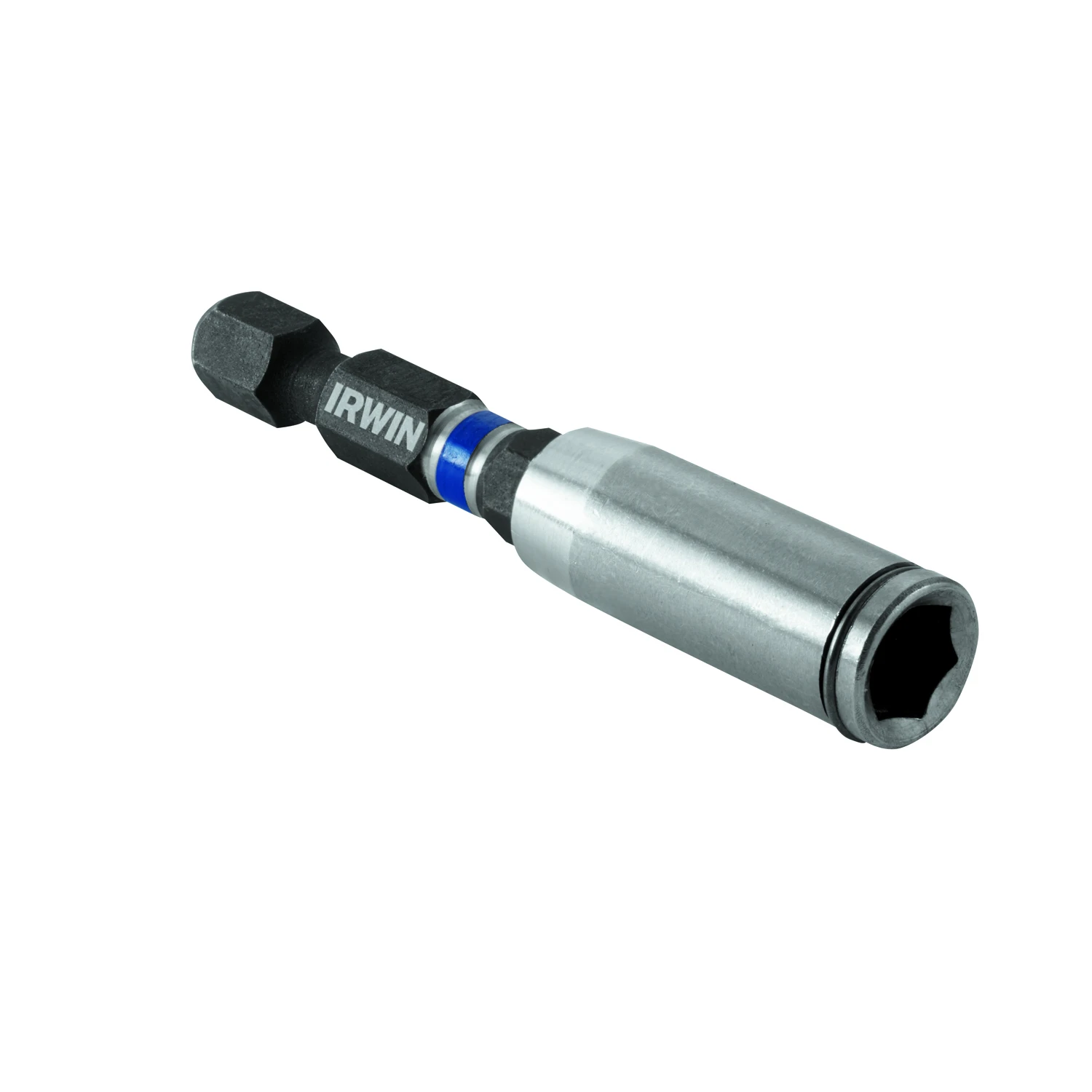 Irwin 1837579 Bit Holder with C-Ring, 1/4 in Drive, Hex Drive, 1/4 in Shank, Hex Shank, Steel