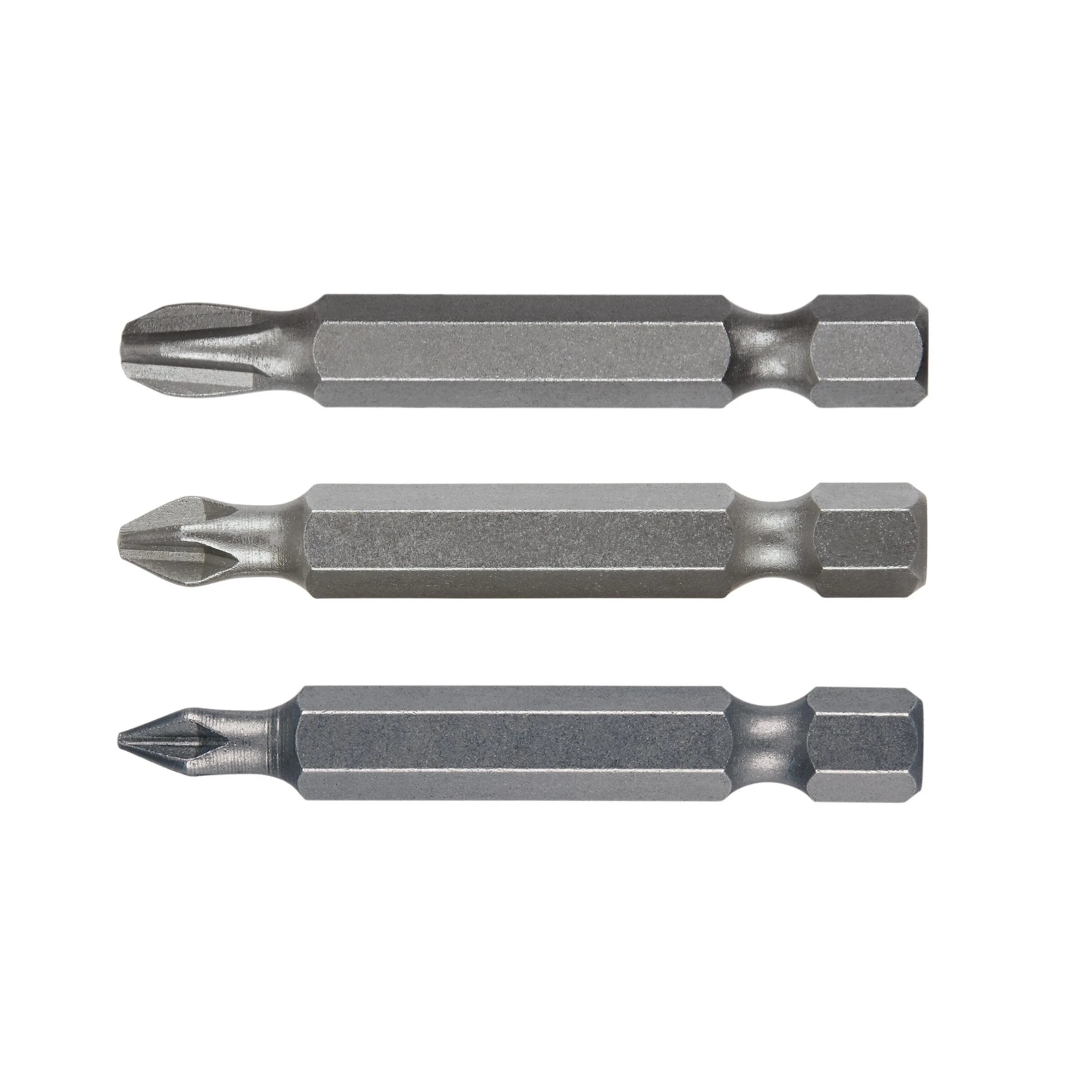 Phillips Power Bit Set S2 Tool Steel 2 In. Length 3 Piece