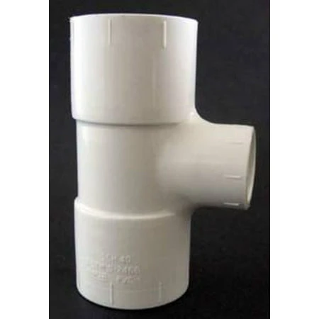 Reducing Pipe Tee, 1-1/4 X 1-1/4 X 1 In, Sch40 Pvc System