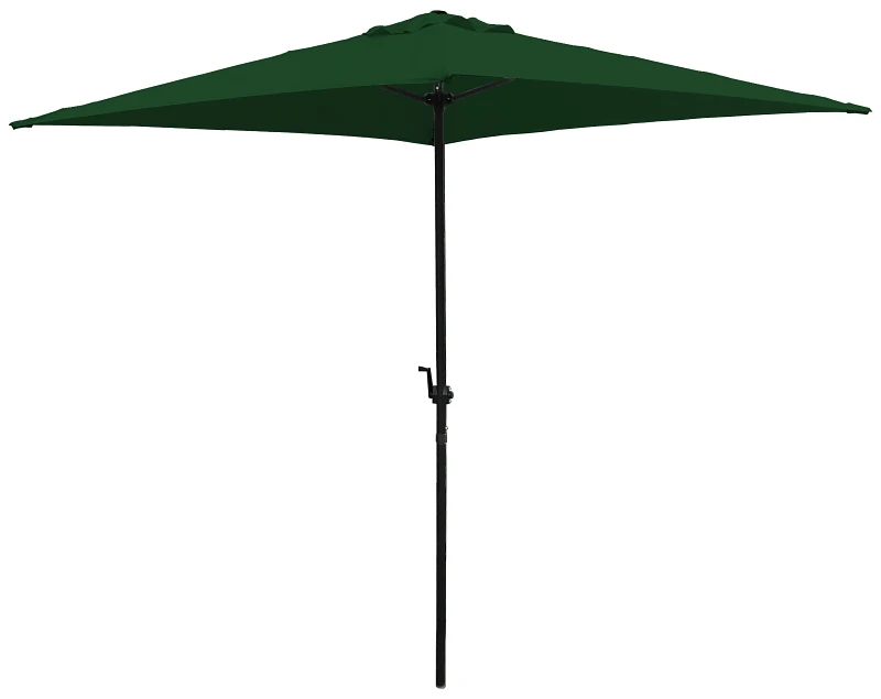 6.5 Ft Green Market Umbrella With Steel Frame And Manual Opening