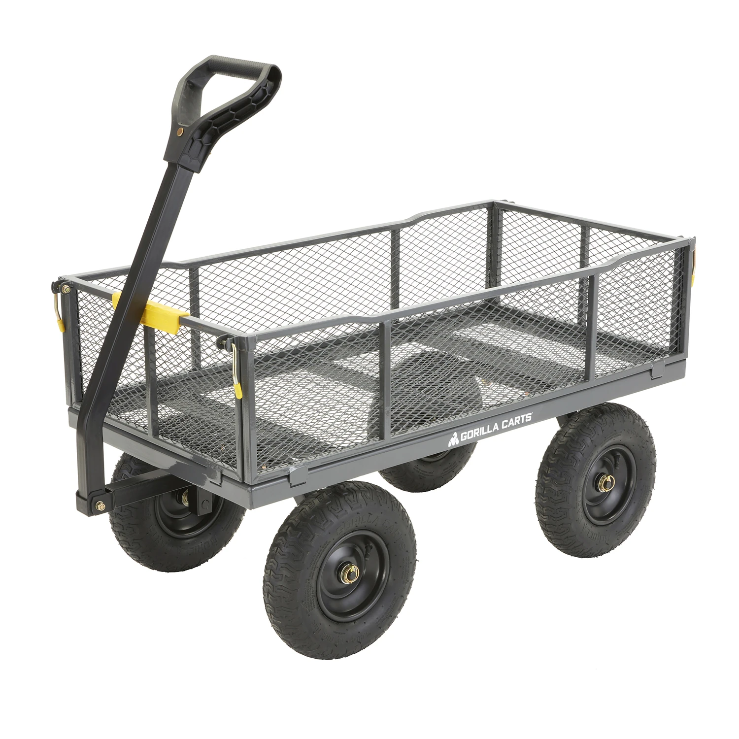 Steel Utility Cart 1000 Lb Capacity With Pneumatic Tires