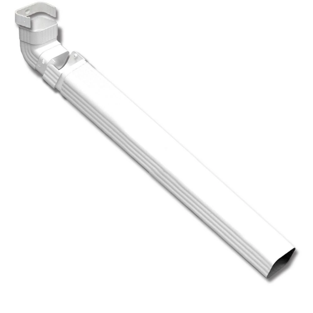 2 In. X 3 In. White Vinyl Downspout Extension - Model Km9030-9