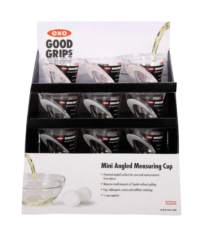1/4 Cup Plastic Clear Measuring Cup With Angled Surface