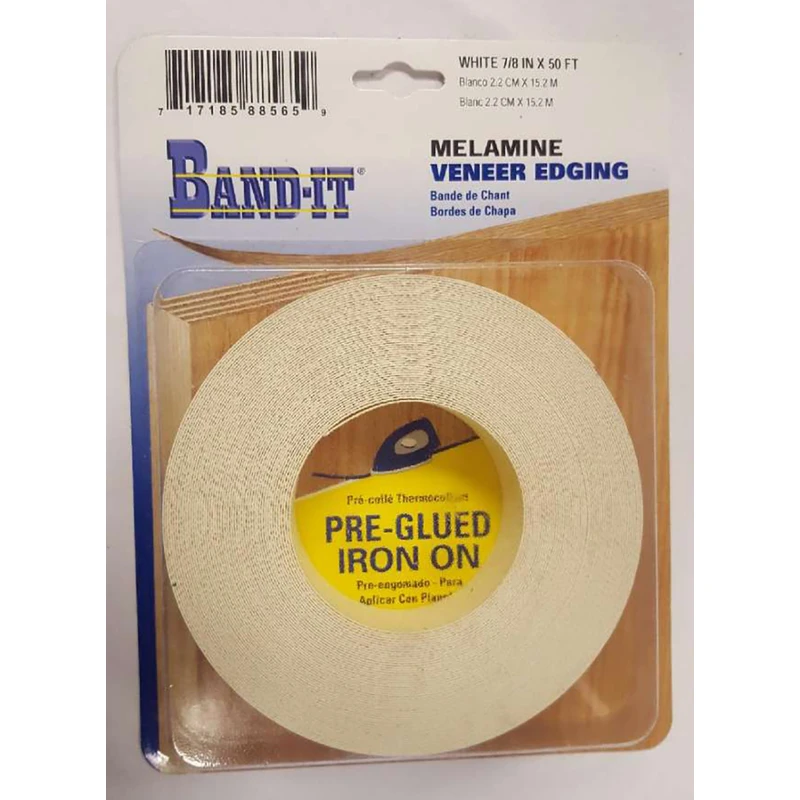 Band It 7/8 In. X 50 Ft. White Melamine Edge Banding, Model 88565