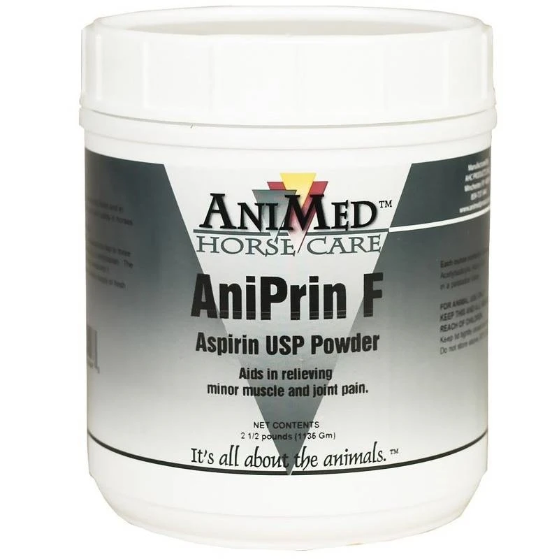 Aniprin F Equine Aspirin Powder 2.5 Lb Jar For Horses
