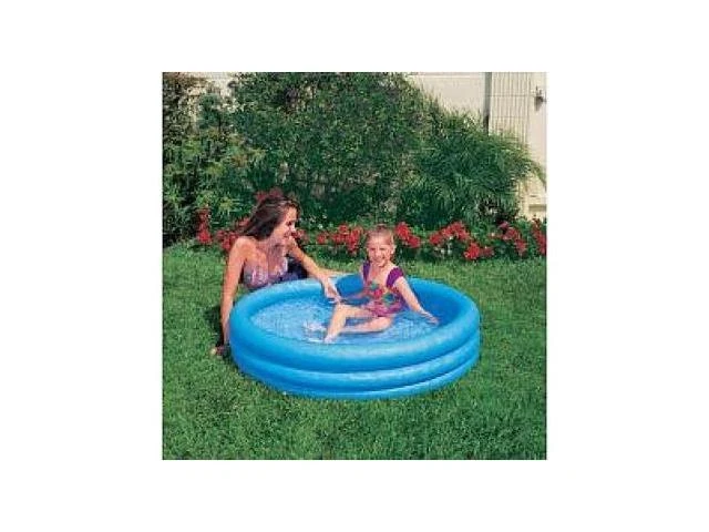 Inflatable Crystal Blue Swimming Pool For Kids - 45in X 10in Multi-colored