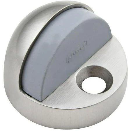 829168 Satin Chrome Floor Door Stop, 2 In Diameter X 1/2 In Height