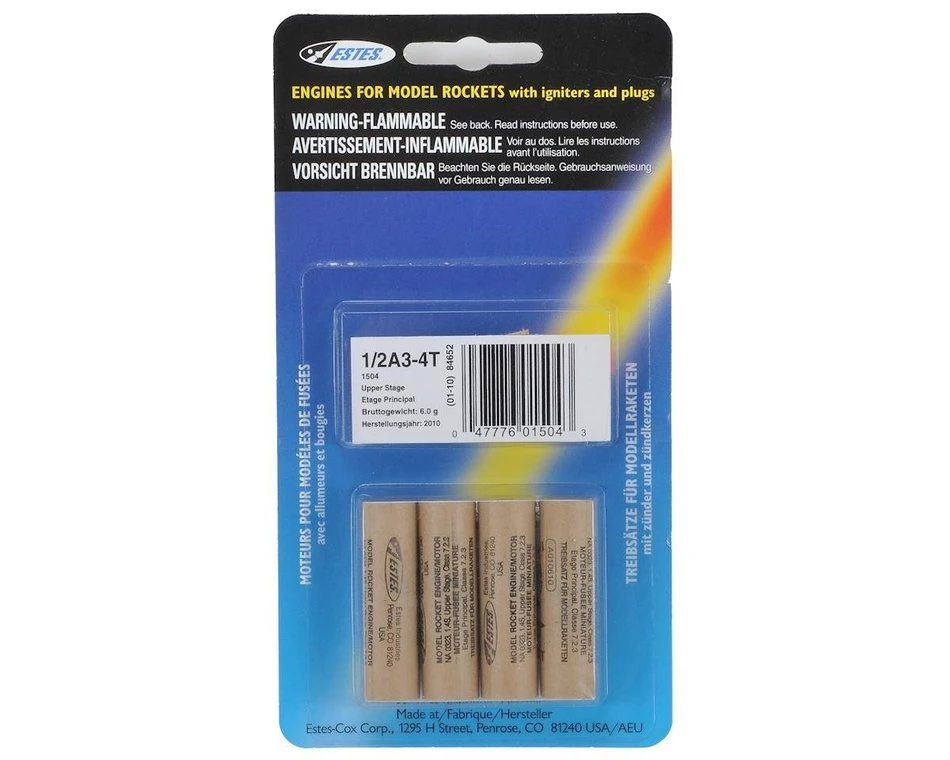 1504 1/2a3-4t Mini Rocket Engine - 13 Mm - Pack Of 4