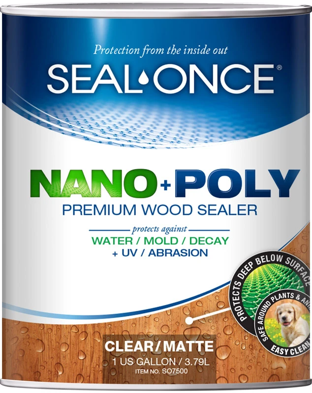 Nano Plus Poly Matte Clear Water-based Premium Wood Sealer 1 Gallon