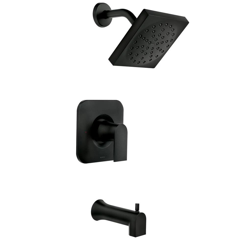Genta 1-handle Matte Black Tub And Shower Faucet With Valve Included