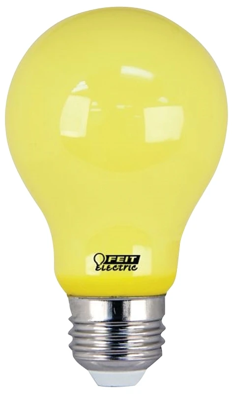 Feit A19 E26 (Medium) LED Bug Light Yellow 60 Watt Equivalence 1 pk