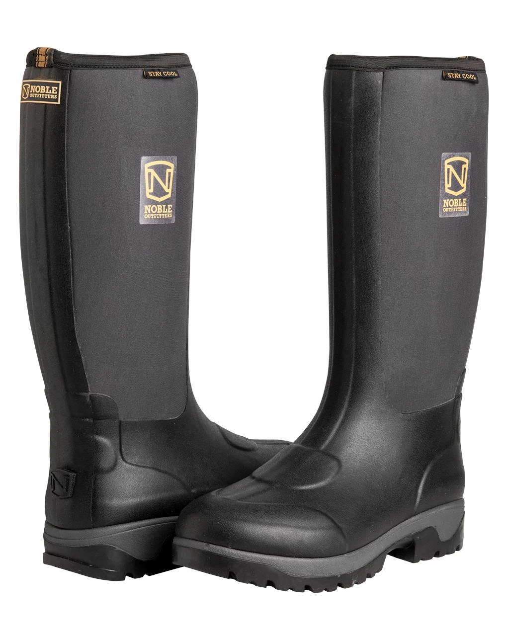 Men's Muds Stay Cool High Boots, Size 9, Black, Model 65006