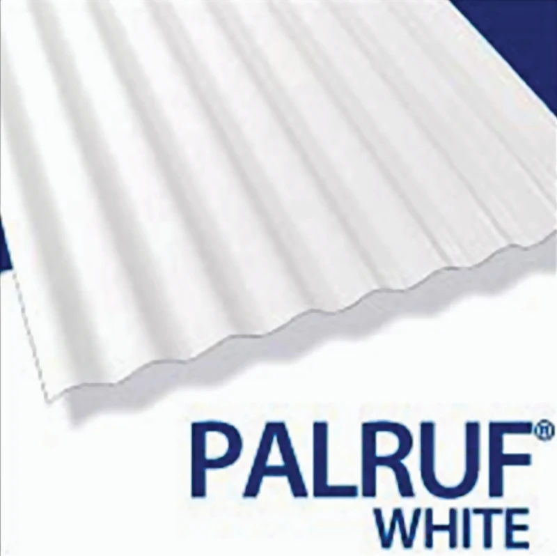 26 In. W X 144 In. L White Opaque Pvc Roof Panel - Corrugated Design