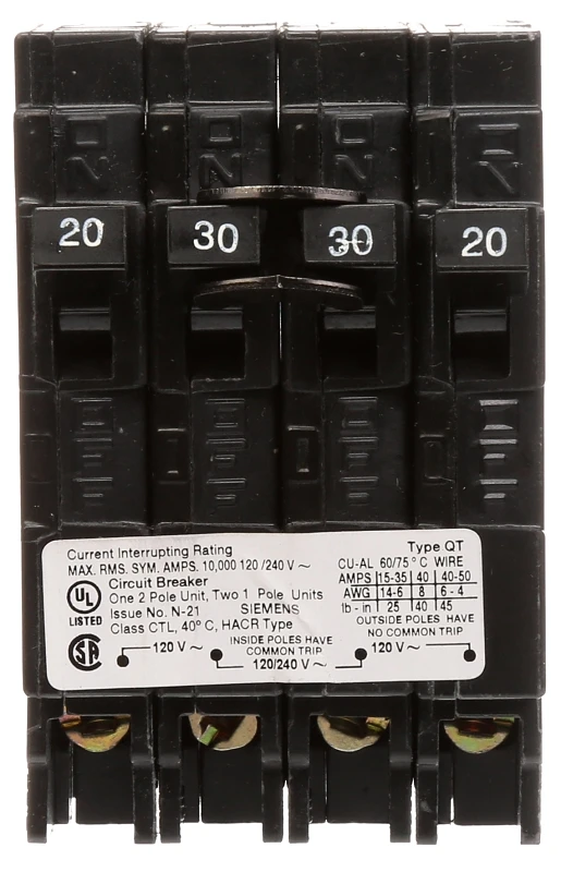 Qp 30-amp 2-pole Quad Circuit Breaker - Model Q22030ct