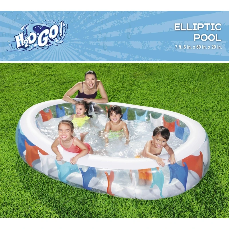 H2ogo 141 Gallon Inflatable Pool 60 In. H X 20 In. W X 7.5 Ft. L