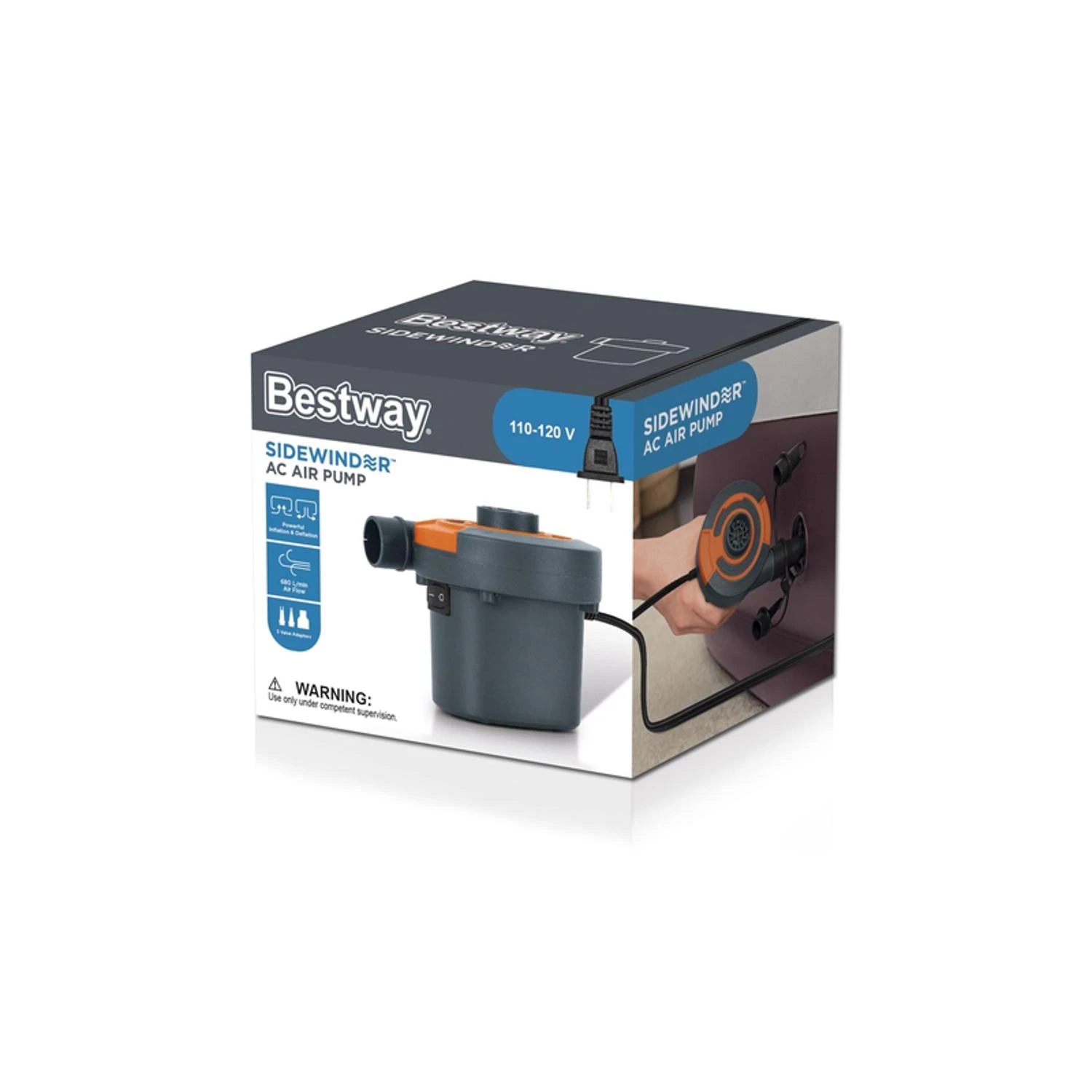Bestway Sidewinder Ac Electric Air Pump For Inflating Pools And Toys