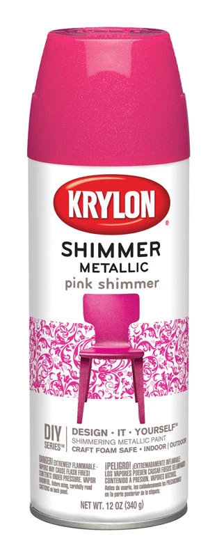 Shimmer Metallic Spray Paint 11.5 Oz. - Pink Shimmer Finish