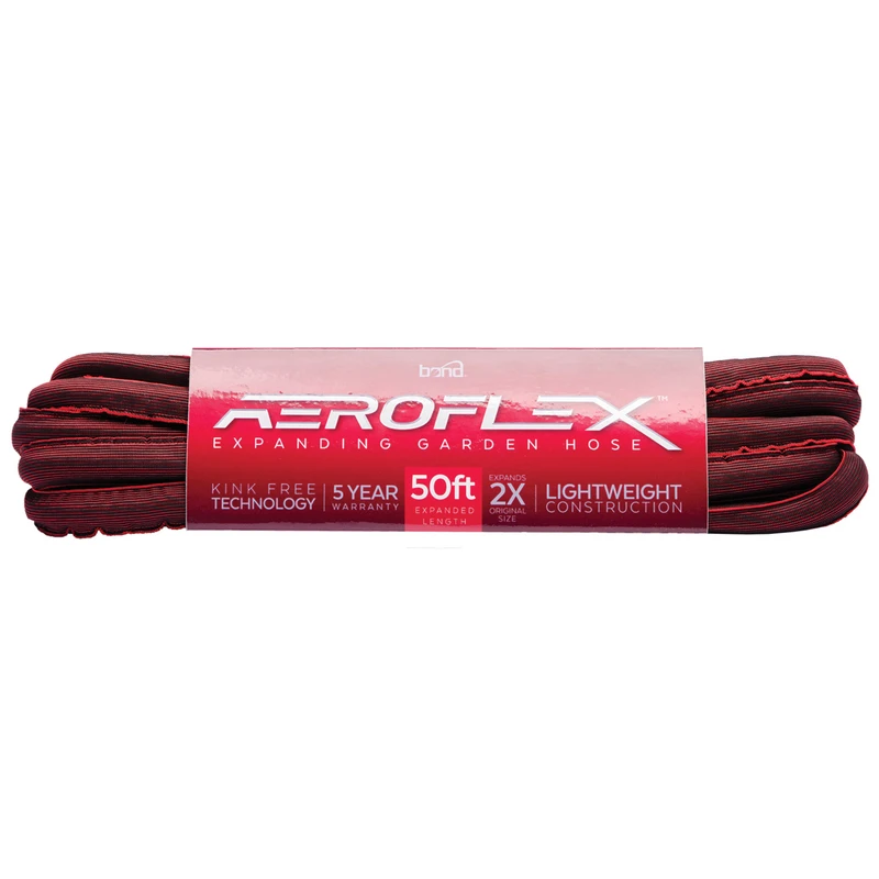 Bond Aeroflex 3/8 In. Dia X 50 Ft Red Expanding Garden Hose With Kink Free Technology