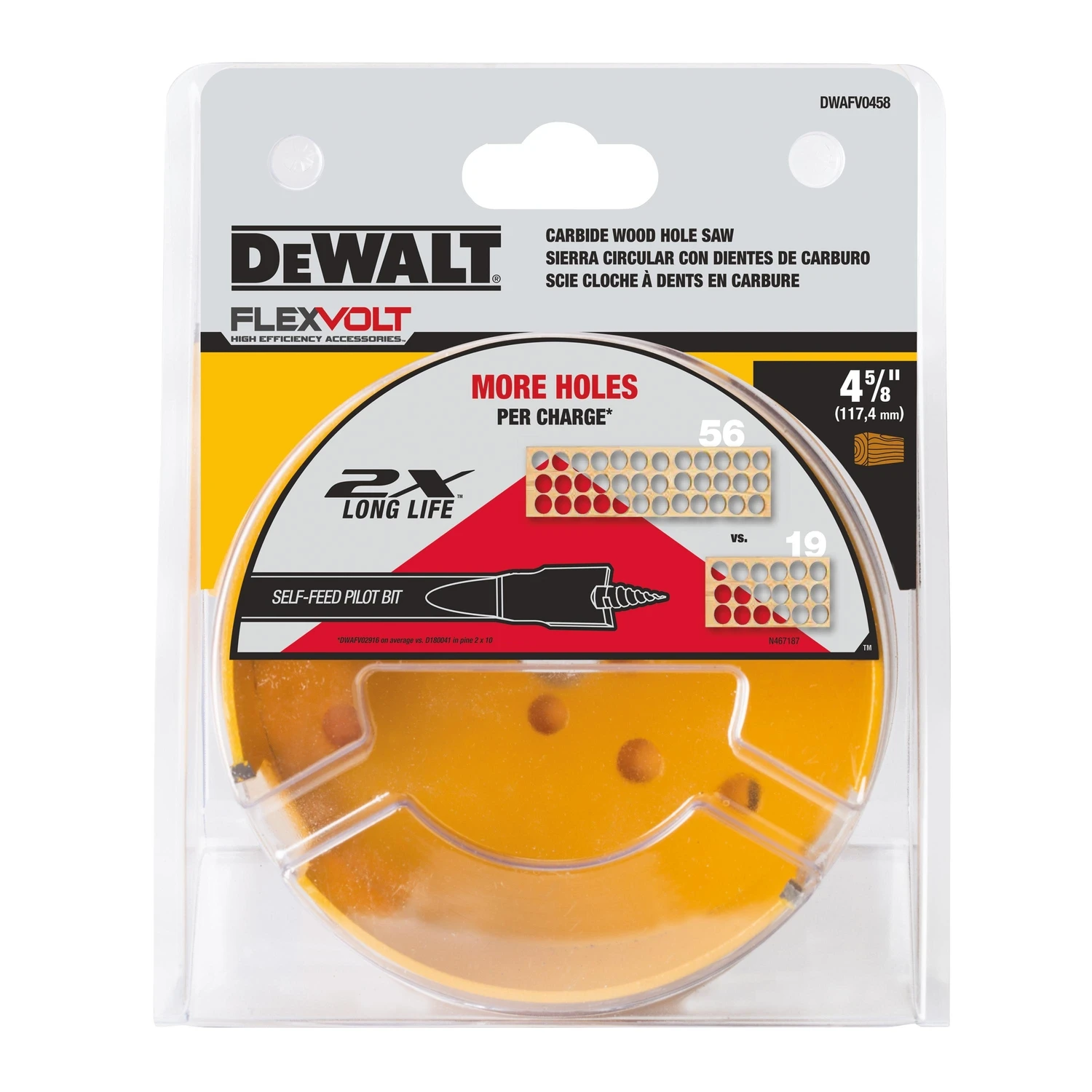 Flexvolt 4-5/8 In. Carbide Tipped Hole Saw Dwafv0458