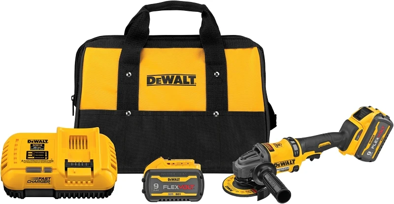 Flexvolt 60v Max Brushless 4.5-6 Inch Cordless Angle Grinder Kit With Batteries
