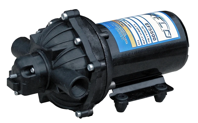 Ef5500-box 5.5 Gpm 12v Diaphragm Pump With 1/2 In Npt Ports