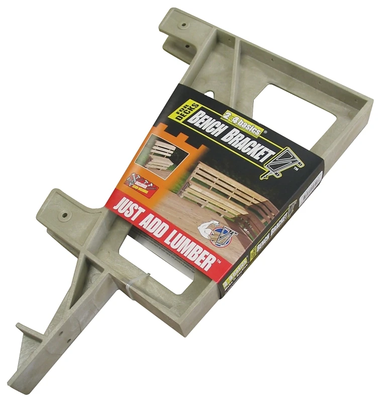 2x4basics Dekmate Sand Resin Bracket Kit For Deck Benches 2.3 In. L