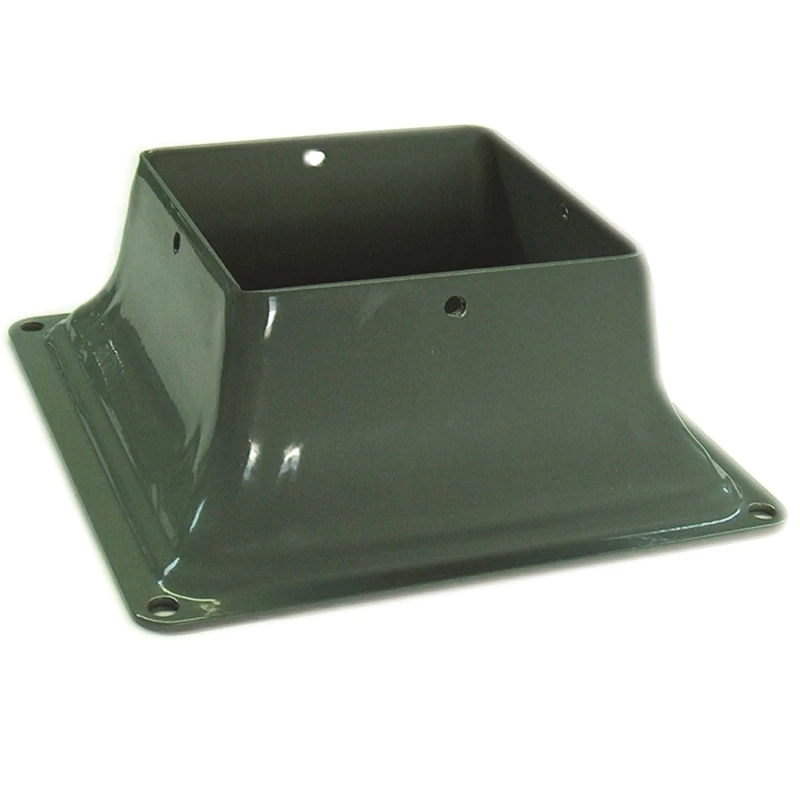 4x4 Inch Khaki Steel Post Base Model 13045
