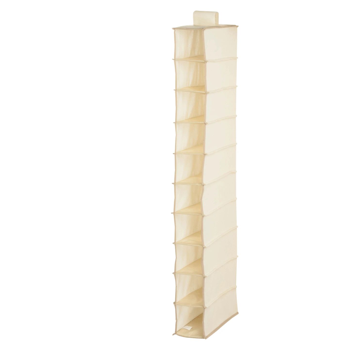 Honey-can-do 54 In. H X 6 In. W X 12 In. L 10-shelf Canvas Hanging Vertical Closet Organizer 1 Pk