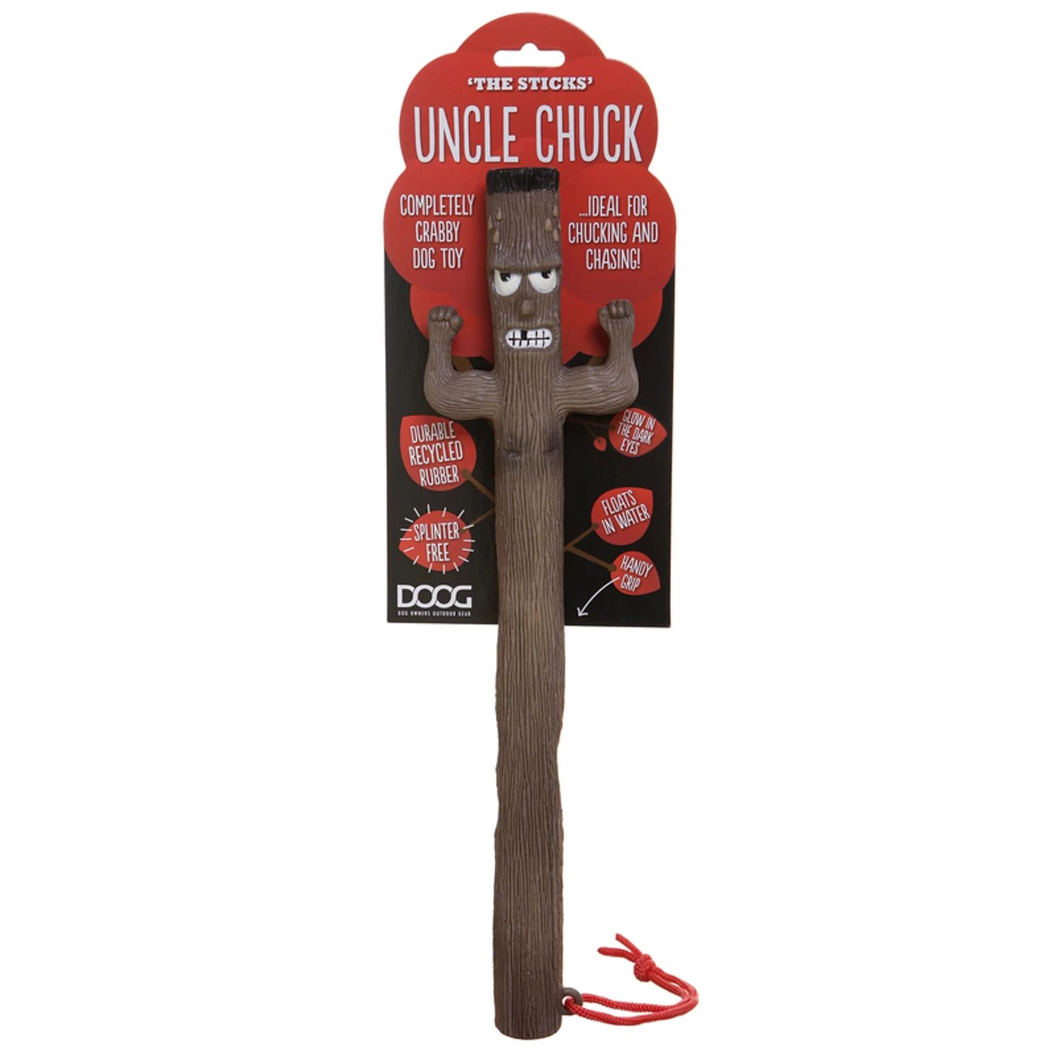 Uncle Chuck Rubber Stick Dog Toy, 11 In.