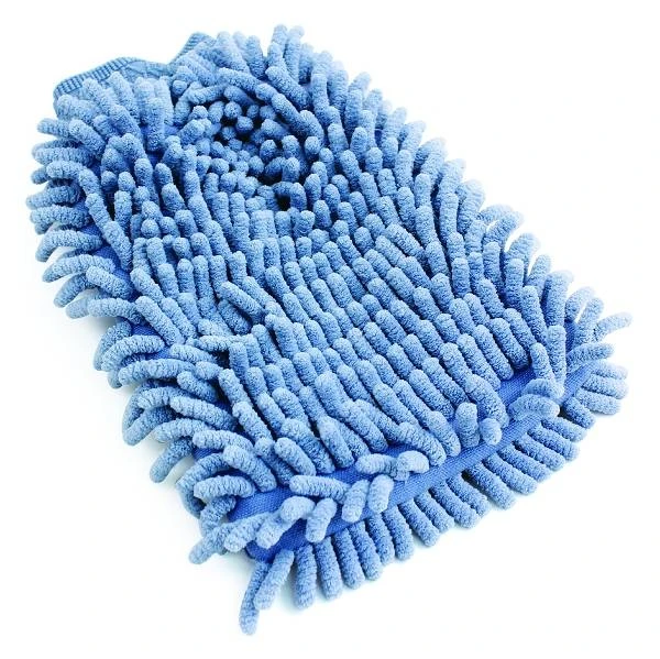 2412-3 Equestria Sport Horseshoes Microfiber Wash Mitt - Blue