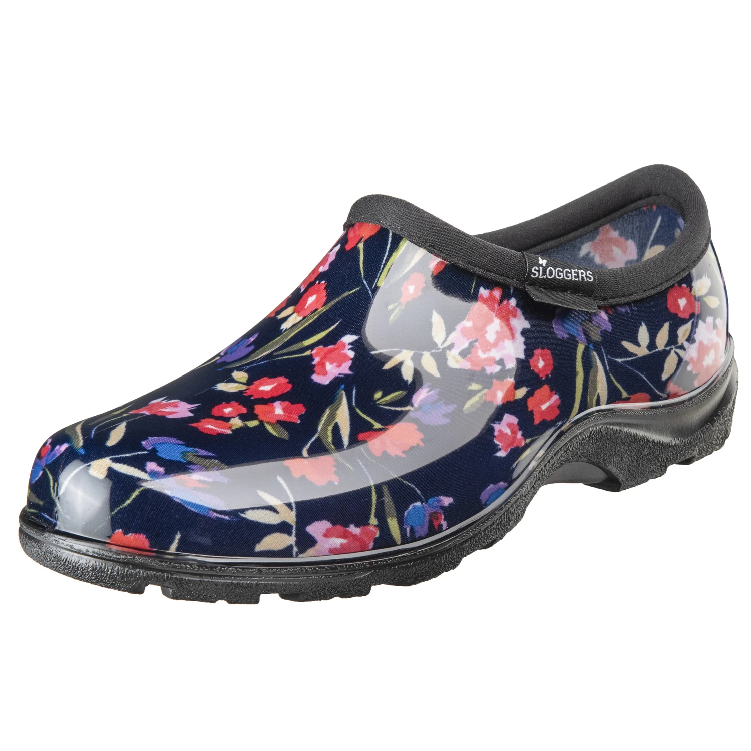 Women's Waterproof Garden And Rain Shoes Size 6 Fresh Cut Navy Floral Print