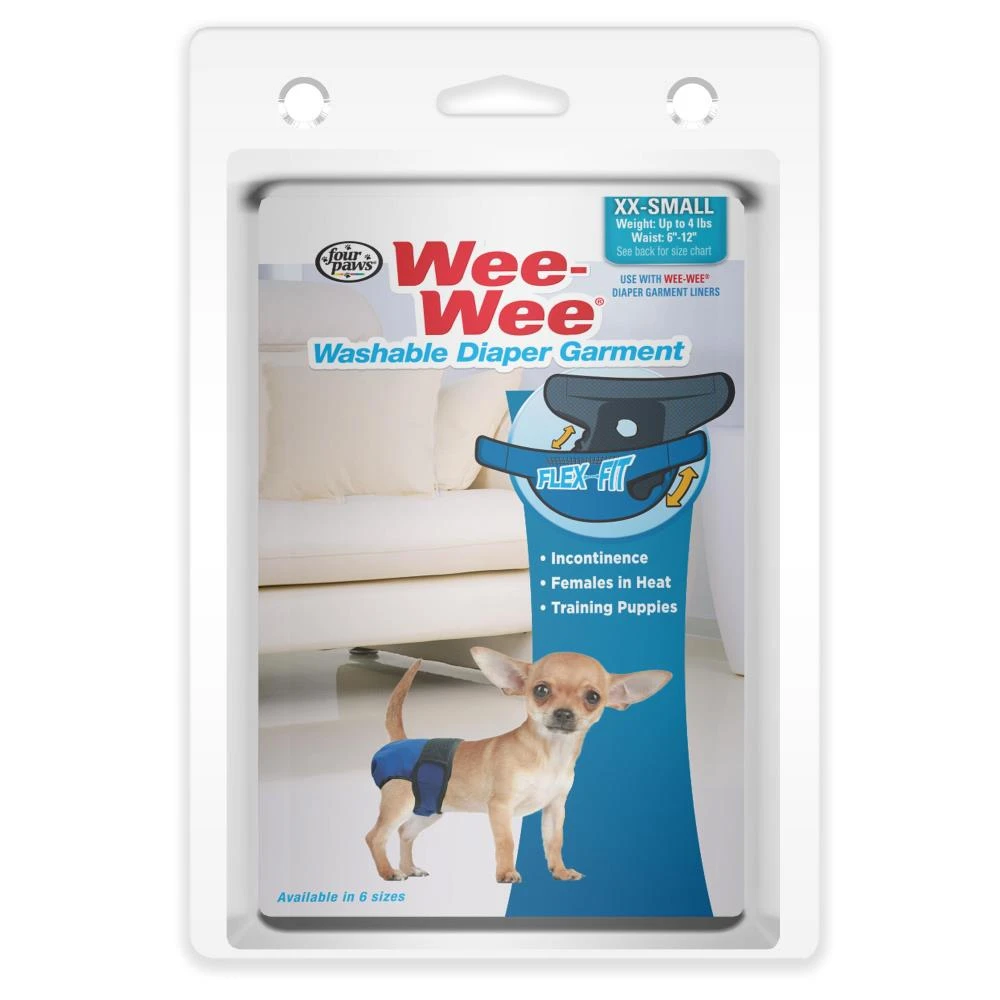 Wee-wee Washable Diaper Garment For Pets, Xx-small Size