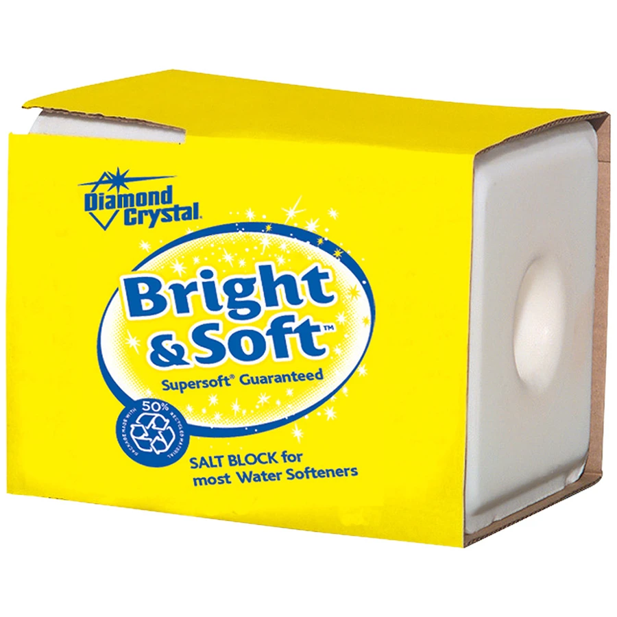 Bright & Soft Water Softener Salt Block 50 Lb - Nsf Listed