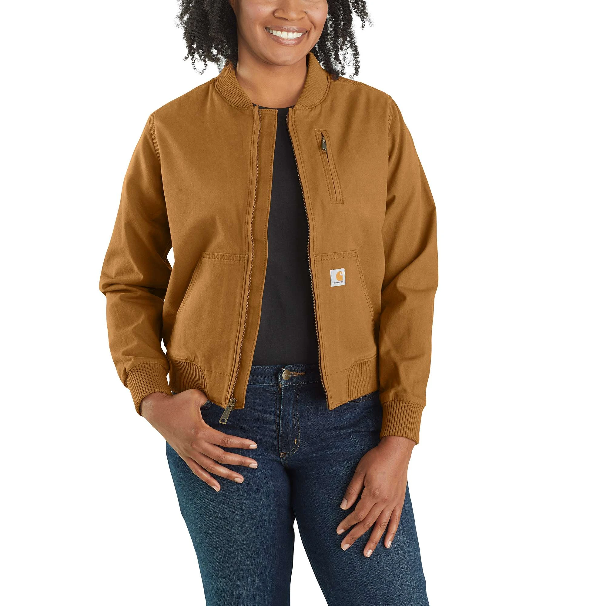 Women's Rugged Flex® Relaxed Fit Canvas Jacket - X-small - Carhartt Brown