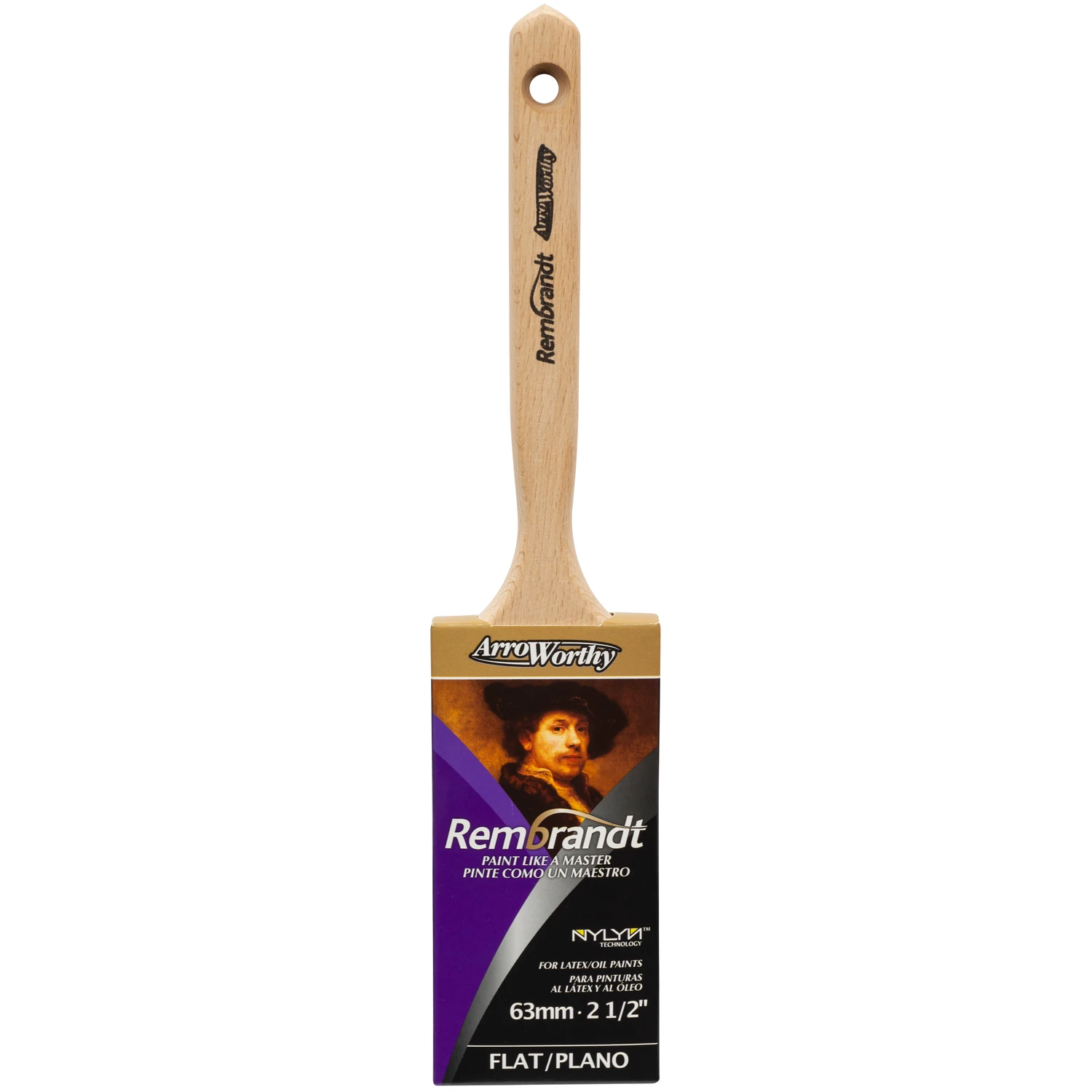 Rembrandt 2-1/2 In. Medium Stiff Flat Paint Brush - Professional Quality