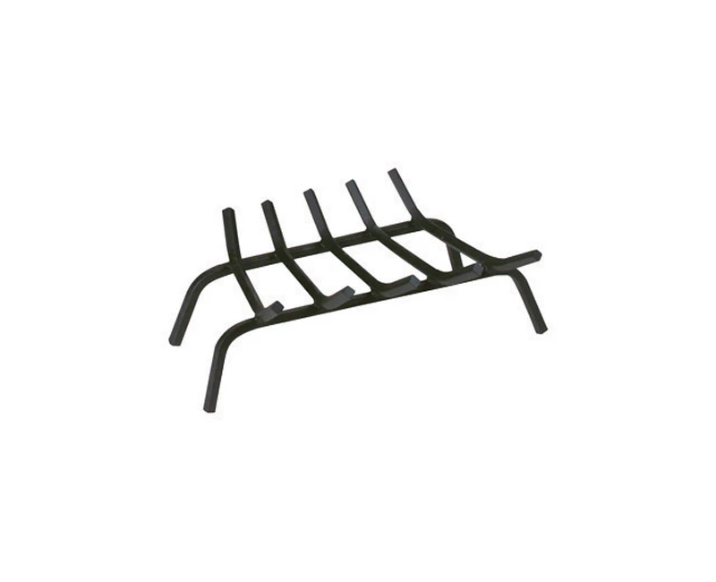 Open Hearth Black Matte Steel Fireplace Grate 18" Width, 6" Height, 11" Depth