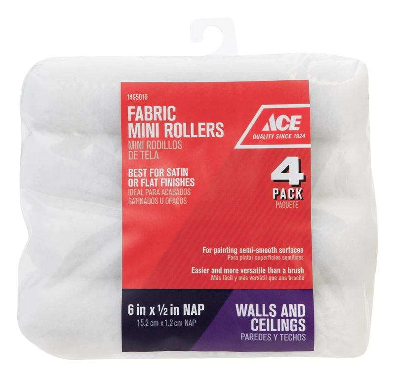 Knit Mini Paint Roller Cover 1/2 In. X 6 In. W, 4 Pk, Model 2005670