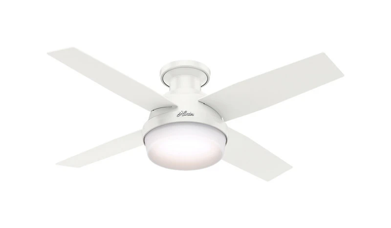 Dempsey 44 In. Snow White Led Indoor Ceiling Fan With Remote Control