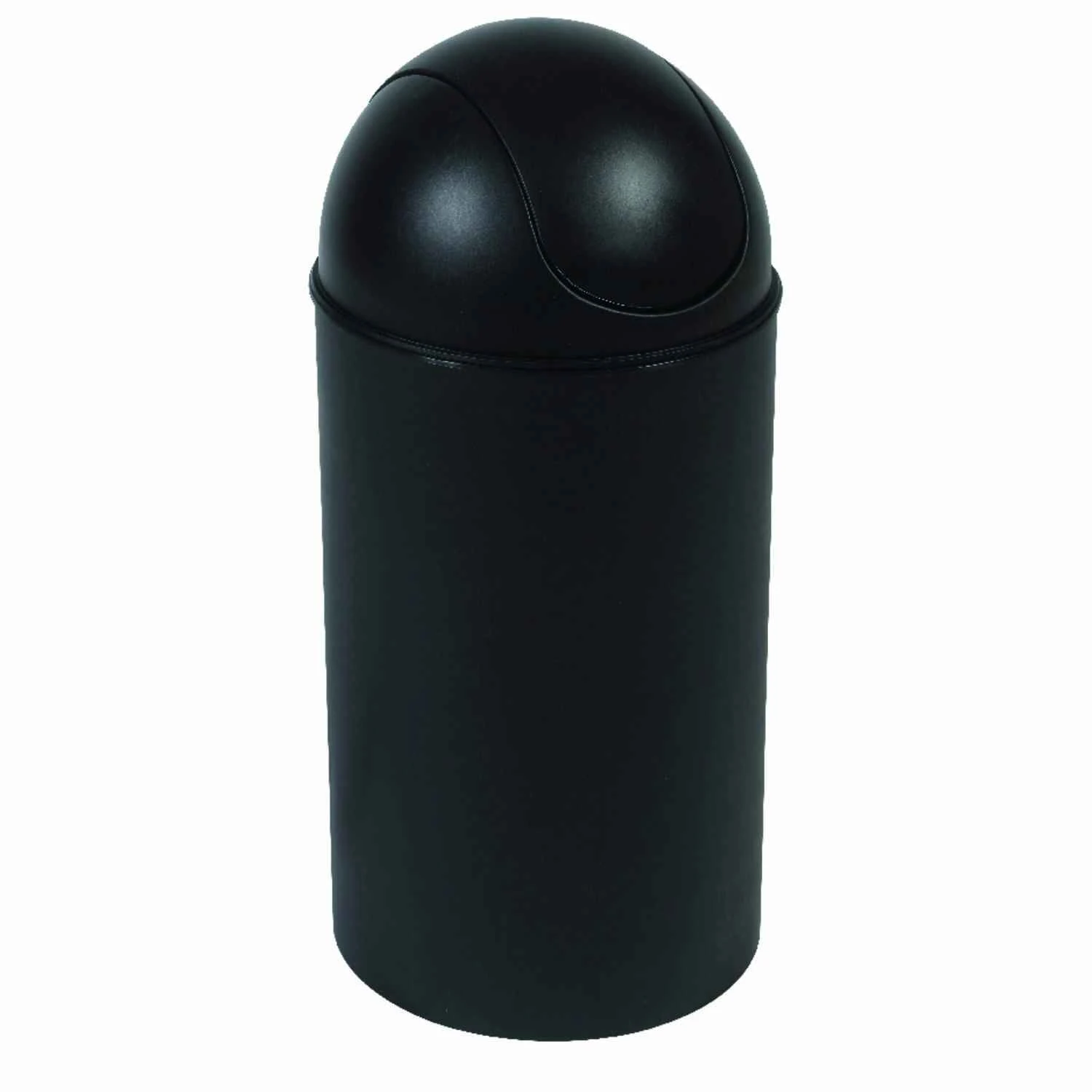 Grand 10 Gallon Black Plastic Swing-top Trash Can Model 086711-040