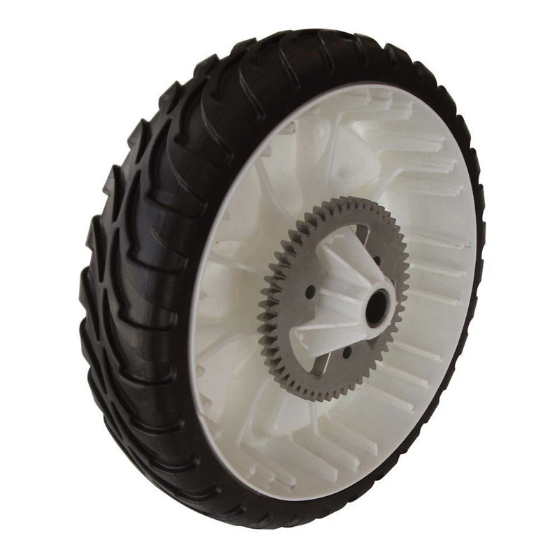 Gear Assembly Rwd 2 In. W X 8 In. D Plastic Lawn Mower Replacement Wheel