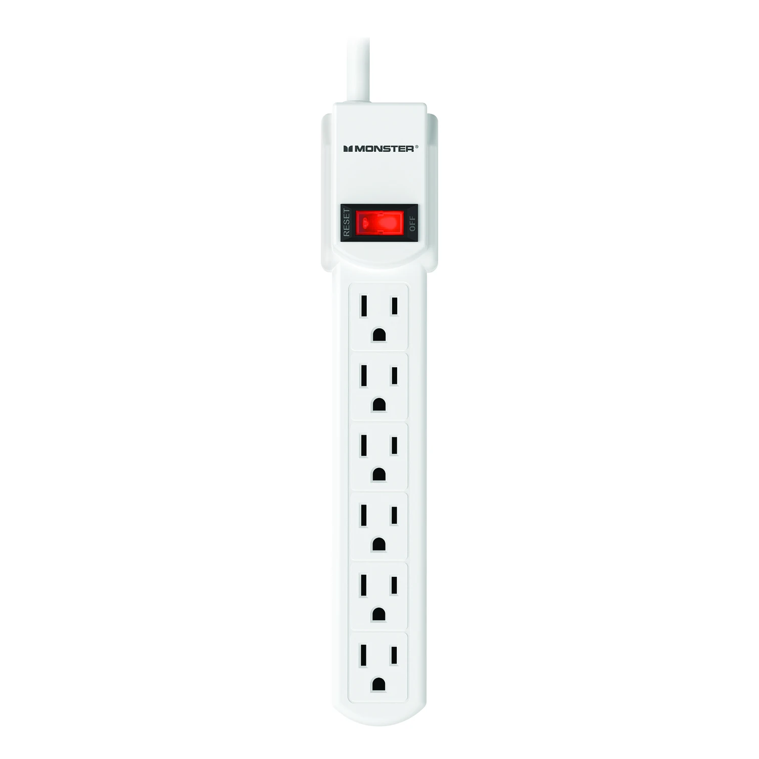 Just Power It Up 3 Ft. L 6 Outlet Power Strip - White