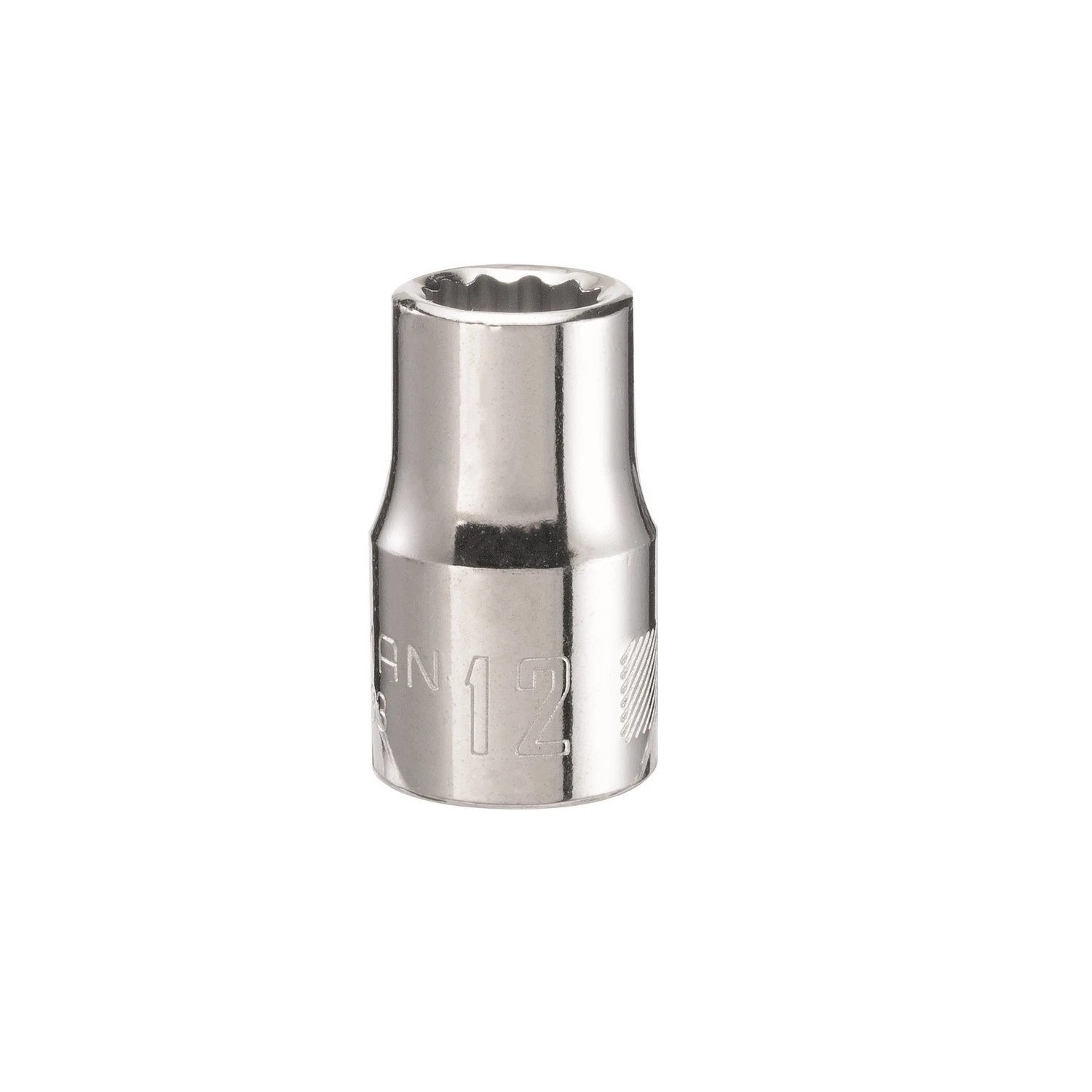 12 Mm X 1/2 In. Drive 12 Point Shallow Socket - Single Piece