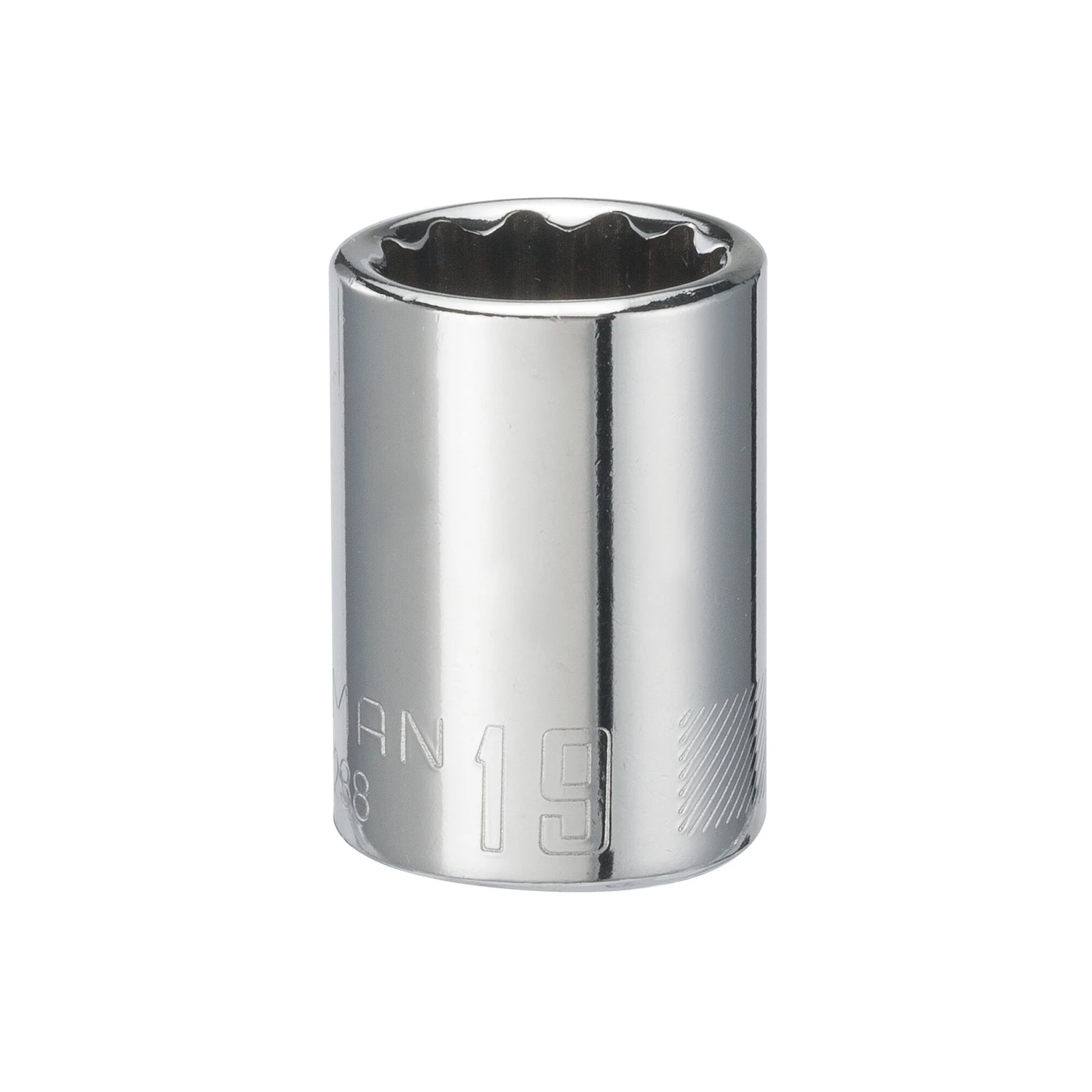 19 Mm X 1/2 In. Drive Metric 12 Point Standard Shallow Socket