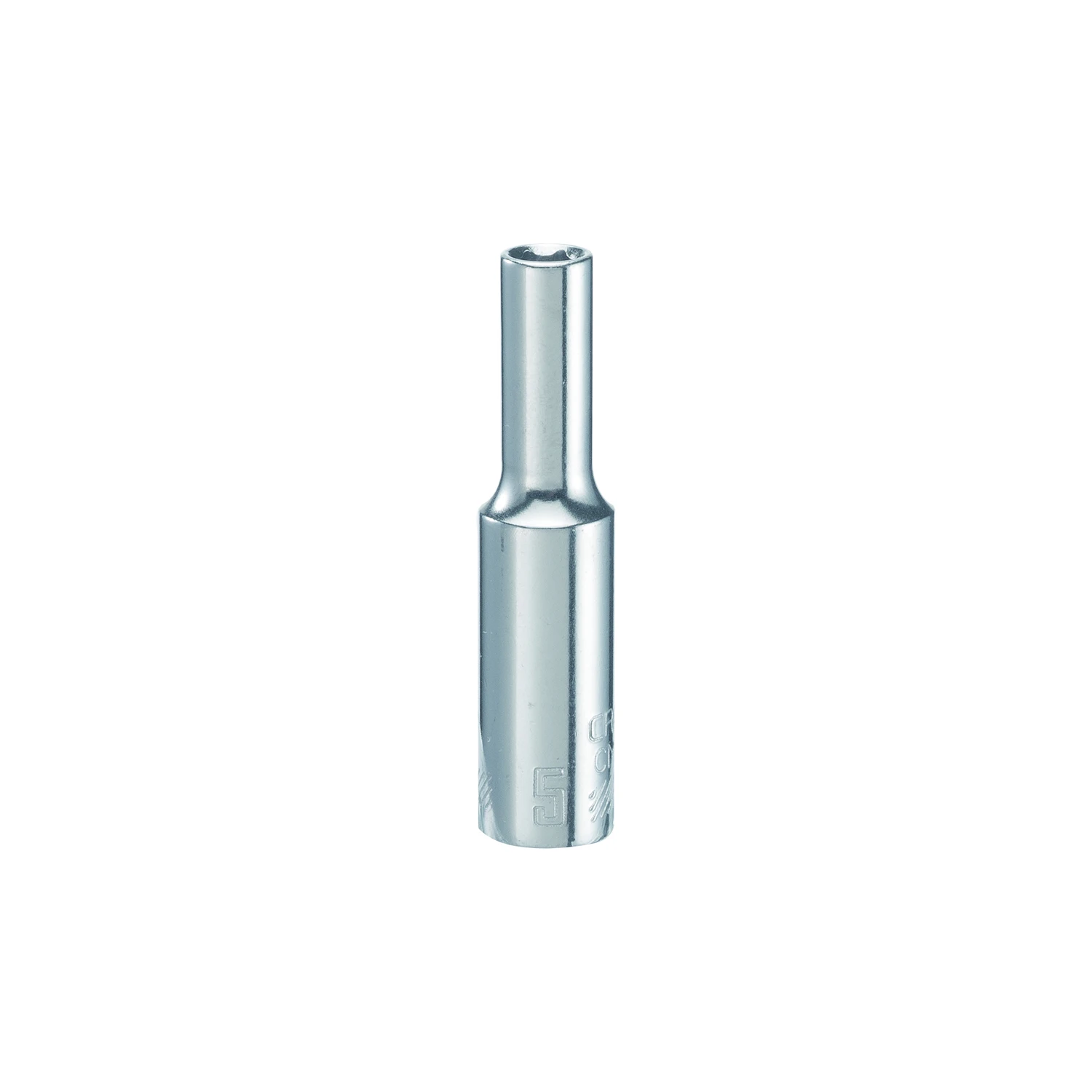 5 Mm X 1/4 In. Drive Metric 6 Point Deep Socket - Single Piece
